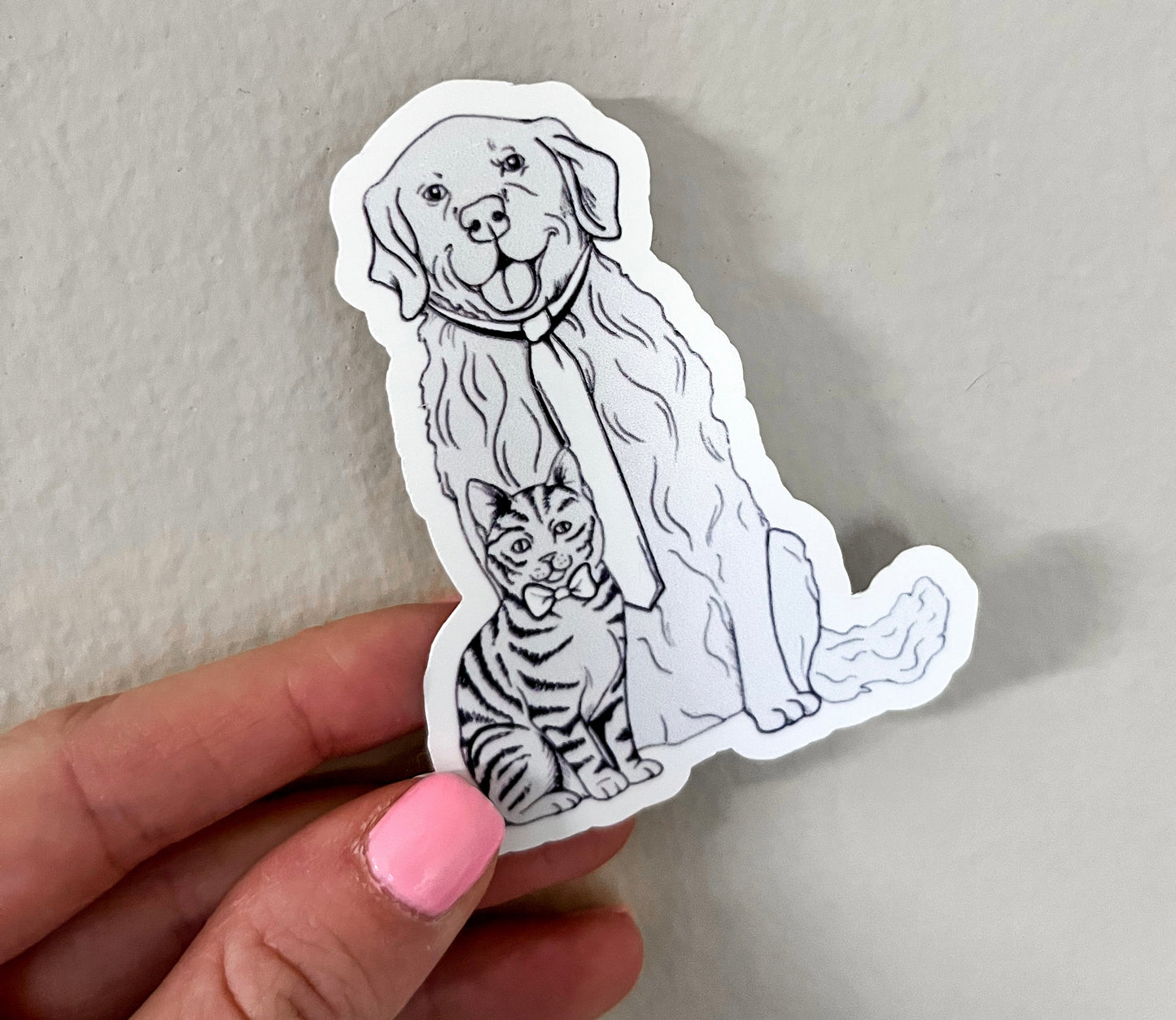 Business Dog & Cat Sticker